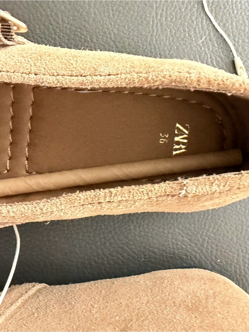 Zara Women’s Camel Mary Jane Flats with Buckle - Picture 6 of 9